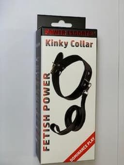 Power Escorts Fetish Power Kinky Collar - BDSM Halsband - Verstelbaar - Zwart - BR94 — thumbnail 4