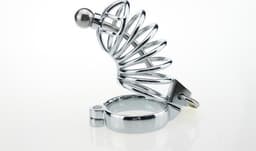 Chastity Cage - kuisheidskooi met dilator - voor mannen - stainless steel - Prolink Novelties® nr. 6 — thumbnail 1