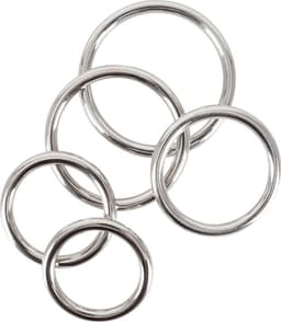 Bad Kitty – 5 Delig RVS Penis Ringen Set voor de Perfecte Cock Training - Zilver — thumbnail 1