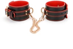 DOWO® - Handboeien - Body Bondage - Sexy Lingerie - Erotiek Riem – SM - BDSM - PU Leer- Harnas Vrouwen - Sextoys voor vrouwen – Rood & Zwart — thumbnail 6