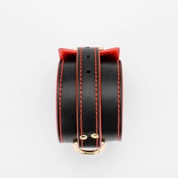 DOWO® - Handboeien - Body Bondage - Sexy Lingerie - Erotiek Riem – SM - BDSM - PU Leer- Harnas Vrouwen - Sextoys voor vrouwen – Rood & Zwart — thumbnail 3