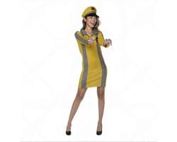 Sexy Taxi Chauffeur Outfit voor Vrouwen – Mini-jurk met Pet – Rolspel Kostuum - Maat L