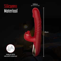 HappySexy Vibrators Voor Vrouwen – Clitoris Dildo Rabbit Vibrator Luchtdruk Zuiger – Realistisch Likkende Tong Met Meerderde Standen Voor Koppels & Solo en Vibraties – A C G Spot Tarzan Sex Toys Stimulator 3 in 1 — thumbnail 7
