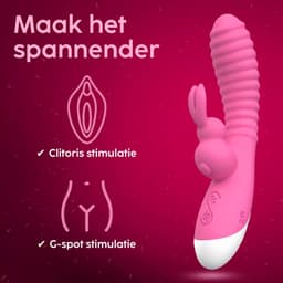 G-Toys® Tarzan Vibrator Roze - 12 standen - Vibrators voor Vrouwen - Clitoris & G-spot Stimulator - Erotiek Seksspeeltjes Sex Toys - Rabbit Bunny Realistisch Gevoel - Koppels Erotisch Masturbator - Dildo — thumbnail 2
