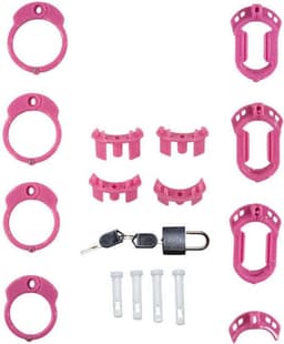 The Vice - Kuisheidskooi - Peniskooi - Chastity Cage - Roze - Verkrijgbaar in de Maten Mini Standaard en Plus Plus — thumbnail 15