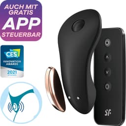Satisfyer, bluetooth slipvibrator, oplegvibrator, 'Little Secret', 8,5 cm, met app, medische siliconen — thumbnail 16