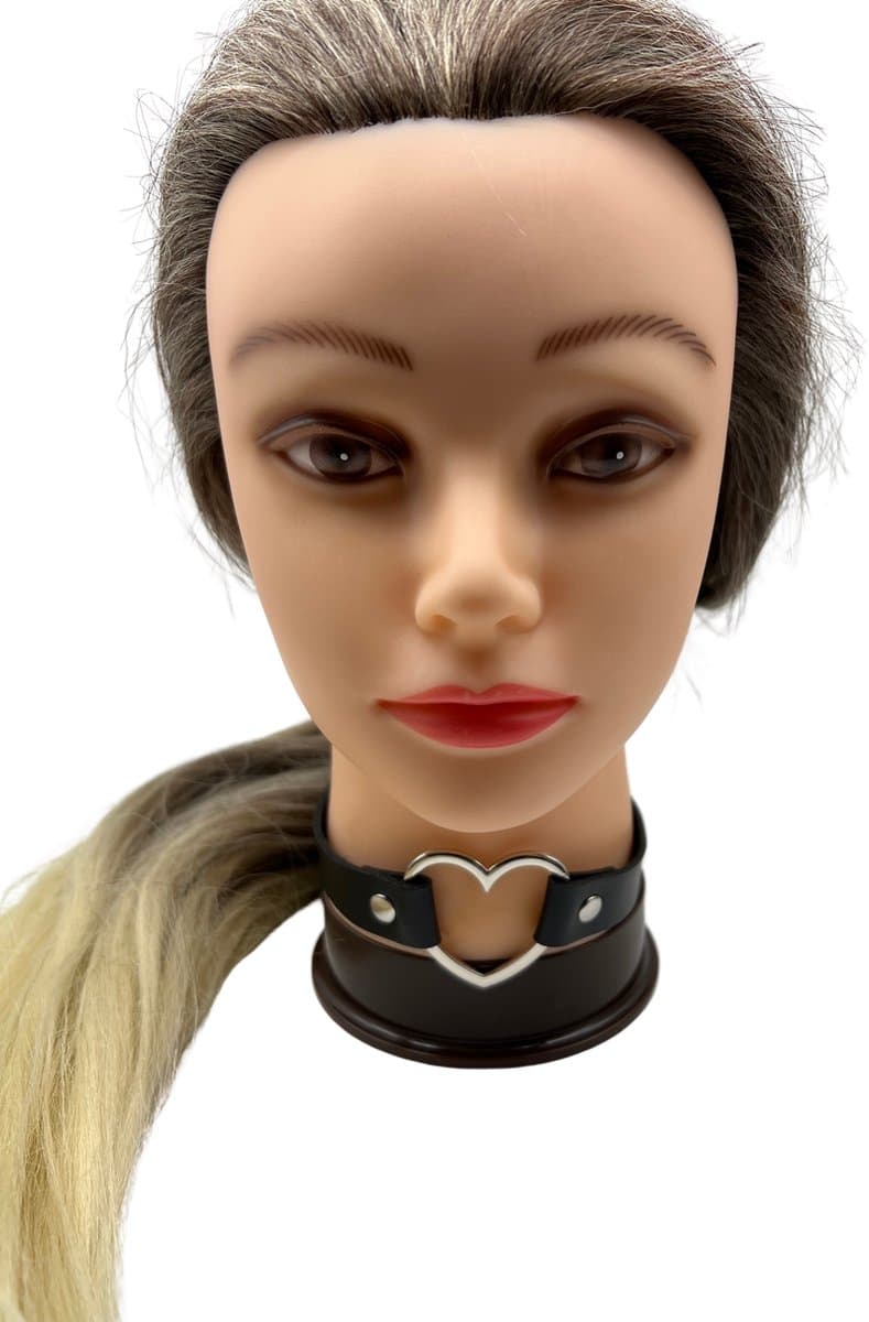 Choker, Halsband, Hartje, Zwart, Hals versiering, Nekdecoratie — afbeelding 1