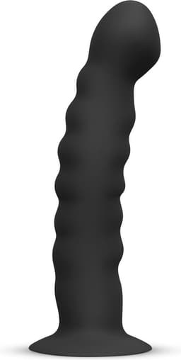 EasyToys - Siliconen Strap On - Gebogen - Strapon - Pegging - Strapon Voorbinddildo - Strapon Harnas - Voorbinddildo - Dildo - Dildo's - Zwart — thumbnail 15