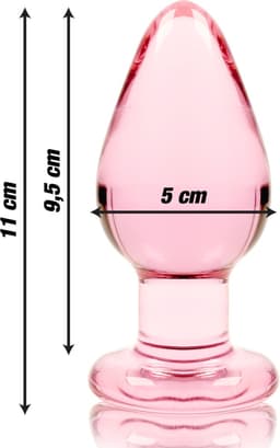 NEBULA SERIES BY IBIZA - MODEL 3 ANAL PLUG BOROSILICATE GLASS 11 X 5 CM PINK | BUTTPLUG | GLASS ANAL PLUG | BEST SEX TOY FOR MAN | BEST SEX TOY FOR WOMAN — thumbnail 5