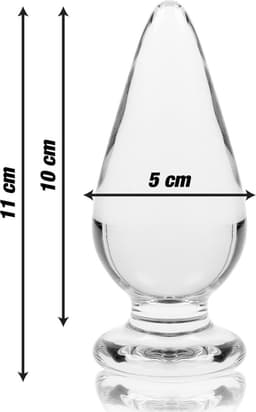 NEBULA SERIES BY IBIZA™ - MODEL 4 | ANAL PLUG BOROSILICATE GLASS 11 X 5 CM CLEAR | BUTTPLUG | SEX TOYS VOOR MANNEN | SEX TOYS VOOR VROUWEN — thumbnail 6