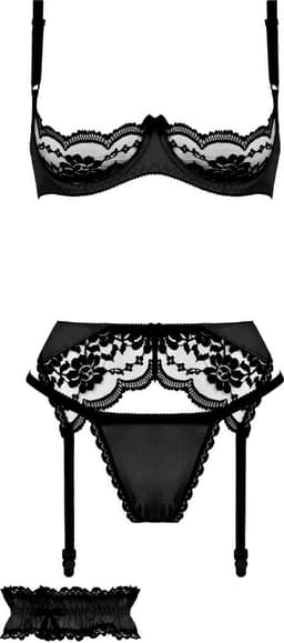 Christine le Duc - 3 delige BH set - Lingerie Erotisch - Gush - Zwart - S — thumbnail 7