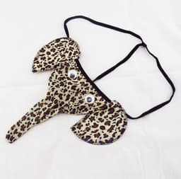 *** Olifanten String met Slurf - Mannenstring - Herenstring - One size - Grappige string Stripper Vrijgezellen - Olifantenstring - Reetveter - Leopard - van Heble® — thumbnail 2