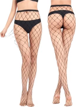 Visnet Panty - Sexy Vrouwen Panty - Zwart - Fishnet Lingerie Stocking - Uitdagend - One Size — thumbnail 1