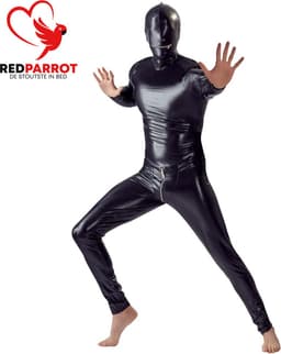 Volledige latex bodysuit mannen - Masker - Rits bij mond - BDSM — thumbnail 3