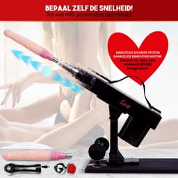 LoveVlijt - Seksmachine - Penetratie - Inclusief 2 Dildo's En Vele Extra's - Discreet - Penetratie - Neukmachine - Seks Fuck Machine - Clitoris Gspot Stimulator - Voor Mannen En Vrouwen - Talloze Standjes - Krachtige Erotische Seksmachine — thumbnail 4