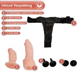 Intenz® Dubbelzijdig Voorbind dildo - Strap on - Siliconen - Sex toys voor koppels - 16.5 cm — thumbnail 6