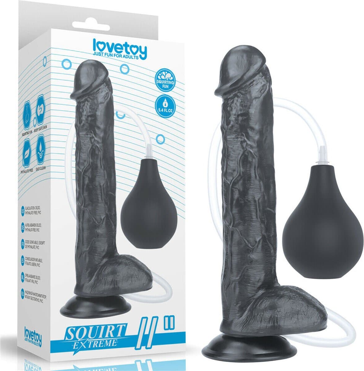 Dildo Squirting 11 Black — afbeelding 1