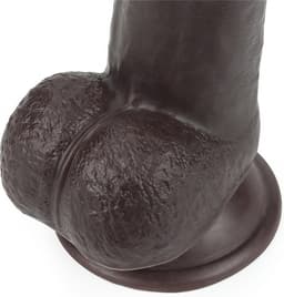 Lovetoy - Dildo Met Sliding Skin Technologie - 24 x 4.5 cm - Bruin — thumbnail 5