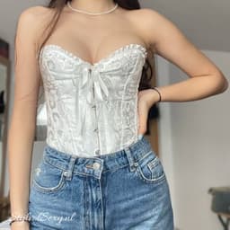 Sexy wit korset met haaksluiting | Maat 48 | Witte Lingerie Korsetten — thumbnail 12