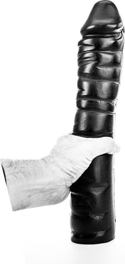 All Black - Extra Grote Zwarte Dildo - 38 cm - Zwart — thumbnail 2