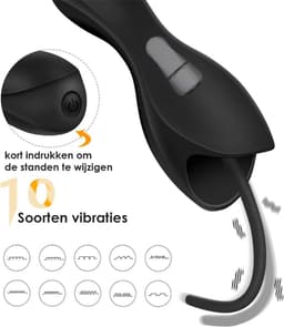 Vibrerende Masturbator met 3 Dilators - Eikel Vibrator - 10 Standen - Oplaadbaar - Zacht Siliconen - Vibrator voor Mannen — thumbnail 20
