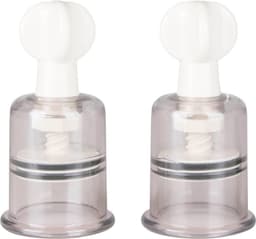EasyToys - Tepelzuigers Medium - Tepelzuigers Set voor Mannen en Vrouwen - BDSM - Sex Toys voor Vrouwen - Seksspeeltjes - Clitoris Stimulator - 2 stuks - Transparant — thumbnail 1