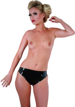 LateX – Latex Slipje Klassieke Uitvoering met  Strakke Look Maat L – Zwart — thumbnail 4