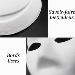 Set van 10 witte halve maskers voor een gemaskerd bal, feest, carnaval, rollenspel, opera (wit) — thumbnail 4