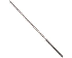 Sextreme – RVS Penis Plug Dilator met Lang Ontwerp en Extra Geribbeld voor Stimulatie - Zilver