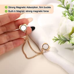 6st Magnetische Kledingspelden, Multifunctionele Sterke Magneetspeld voor Het Bevestigen van de Zoom van Kleding Lange Broekspijpen Mouwen van Shirts(Hartstijl) — thumbnail 4