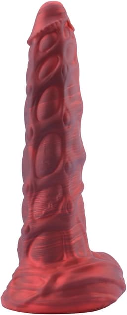 Hismith Dragonfire Fantasy Dildo 24,3 cm – Siliconen Dildo met Zuignap en KlicLok – Rood Zwart — thumbnail 1