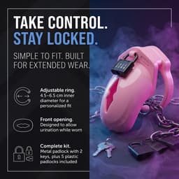 LOCKDOWN - Chastity Cage Large - Roze — thumbnail 4