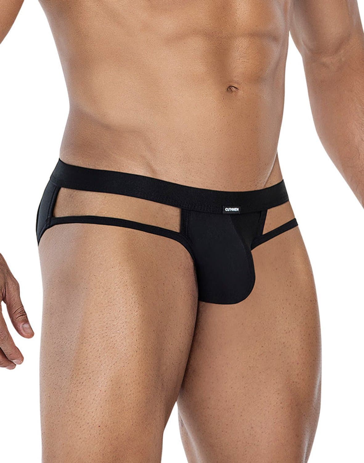 Cut4Men - Spandex Sexy Web Jockstrap - Zwart M — afbeelding 1