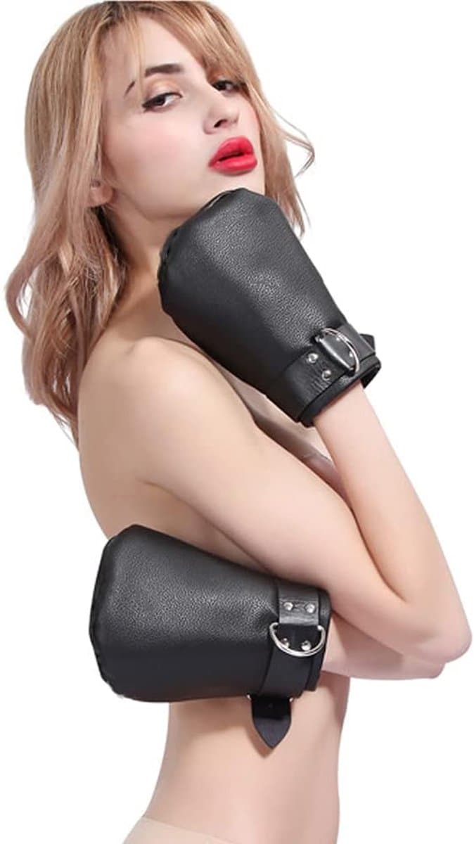 BDSM Bondage Handschoenen - Puppy Play Dog Paws - Verstelbare Bondage Wanten - Zacht Leer - BDSM & SM Accessoire - Voor Koppels, Cosplay & Fetish Play - Volwassenen — afbeelding 1