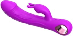 Luxe Konijnen Vibrator - Oplaadbare G-Spot & Klitoris Massager - Dual Stimulatie Seksspeeltje met Magnetisch Opladen - Waterdichte Vibrator - Fluisterstil & Huidvriendelijk Siliconen - 22.5cm - Roze — thumbnail 1