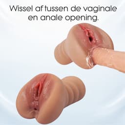 EasyMart Masturbator voor Mannen - Pocket Pussy 2-in-1 - Sex Toys voor Mannen - Kunstvagina en Kunstanus - Stroker - Realistisch - Zacht TPE - Handmatig - 17 cm — thumbnail 5