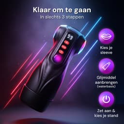 Nuvance Masturbator voor Man - Pocket Pussy met 3 Verwisselbare Sleeves - Vagina, Anus & Mond - Sex Toys voor Mannen Electrisch - 18 Standen - Vibratie & Zuigkracht - Vibrators voor Mannen — thumbnail 3