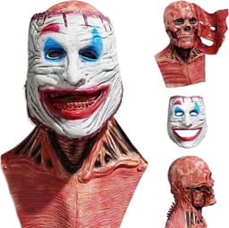 Dubbellaags halloween masker, Halloween horror masker, skelet en halloween clown masker, Halloween latex maskers voor heren, dames en volwassenen — thumbnail 1
