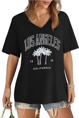 Dames Oversized T-shirt Zomer Vintage Gitaarprint — thumbnail 5