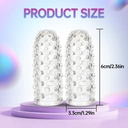 Oneay 2 stuks vingercondooms voor vrouwen, vinger vibrator G-punt stimulator, anale seksspeeltjes, BDSM seksspeeltjes en -spelletjes voor volwassenen, vingercondoom voor lesbische seks. — thumbnail 3