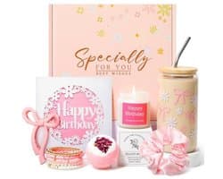 Birthday Gift for Women 10 11 12 16 18 21 30 Years Birthday Gift Girls Teenagers Best Friend Gift Set Pink Stuffs Gift Set for Boyfriend Sister Coworker