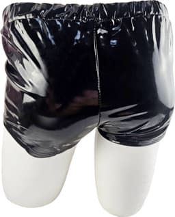 BamBella ® - Boxer short - Maat S/M - Datex Zwart (Latex en stof SM kleding BDSM erotische heren kleding ondergoed lingerie onderbroek zwart — thumbnail 3