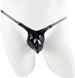 BamBella ® - String - Maat L/XL - Zwart SM kleding BDSM erotische heren kleding ondergoed lingerie onderbroek zwart — thumbnail 1