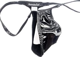 BamBella ® - String - Maat S/M - Zwart SM kleding BDSM erotische heren kleding ondergoed lingerie onderbroek zwart — thumbnail 2