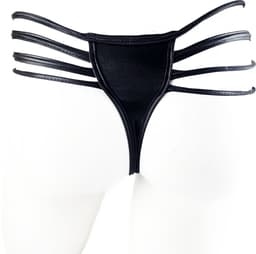 BamBella ® - String - Maat S/M Zwart SM kleding BDSM met rits erotische heren kleding ondergoed lingerie onderbroek zwart — thumbnail 3