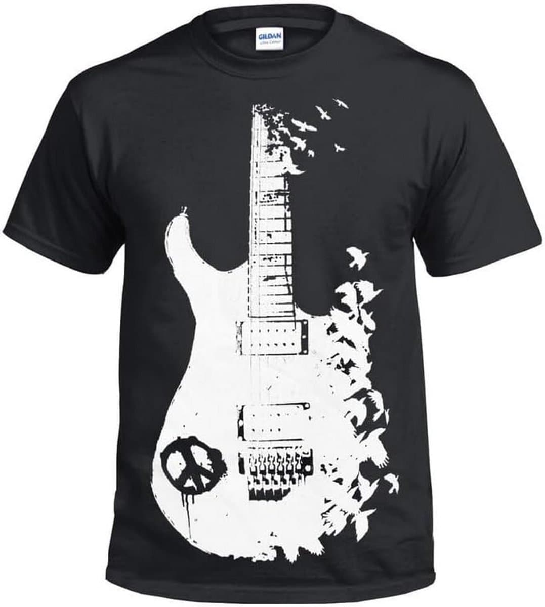 Band T-Shirt met Metal, Peace en Tattoo stijl Prints — afbeelding 1