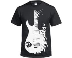 Band T-Shirt met Metal, Peace en Tattoo stijl Prints