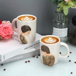 Romantische koffiekopjes set voor koppels - 400 ml, perfect voor Valentijnsdag, bruiloften en verjaardagen — thumbnail 7