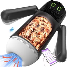 Luxe Automatische Masturbator – App-Control – 7 Zuigstanden & 7 Vibratiestanden – Vagina Sleeve – Oplaadbaar – Handsfree – LED-Display - Pocket Pussy – Sex Toys - voor hem — thumbnail 1