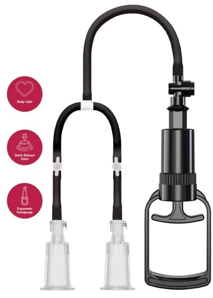 Vacuum Tepelpomp Pleasure Pump - M/L - BDSM Tepelpomp — afbeelding 1